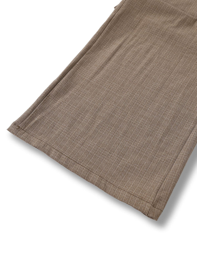 [Pre-Sale] Brown 1950s Metallic Pocket Suspender Jumpsuit