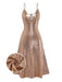 [Pre-Sale] Brown 1920s Sequin Slip Cutout Open Back Dress