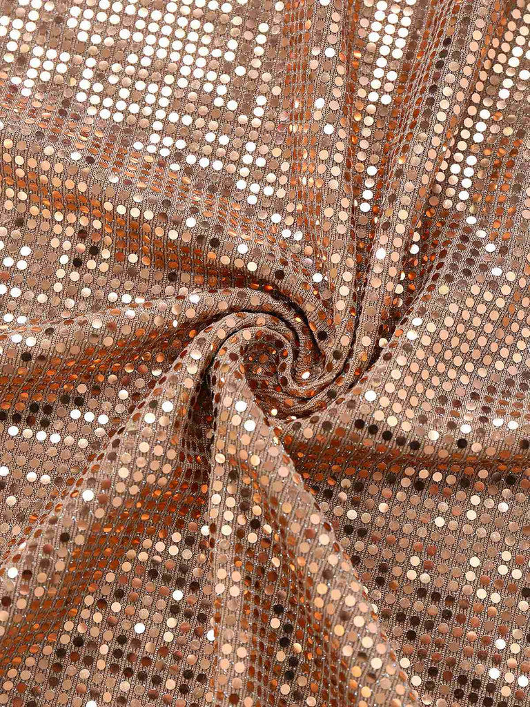 [Pre-Sale] 2PCS Brown 1920s Sequin Dress & Faux Fur Shawl