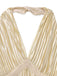 [Pre-Sale] [Plus Size] Champagne Gold 1940s Bow Halter Pleated Dress