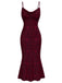 [Pre-Sale] Red 1930s Leopard Spaghetti Strap Fishtail Dress