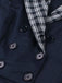 Blue 1950s Double Breasted Plaid Lapel Belted Dress