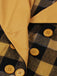1950s Gingham Plaid Button Lapel Belted Dress