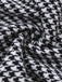 [Pre-Sale] Black White 1940s Houndstooth Wool Stand Collar Cape