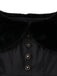 [Pre-Sale] Black 1950s Solid Plush Cape Buttoned Dress