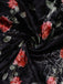 [Pre-Sale] Black 1930s Rose V-Neck Velvet Dress