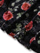 [Pre-Sale] Black 1930s Rose V-Neck Velvet Dress