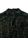 [Pre-Sale] Green 1960s Houndstooth Gold Glitter Velvet Dress