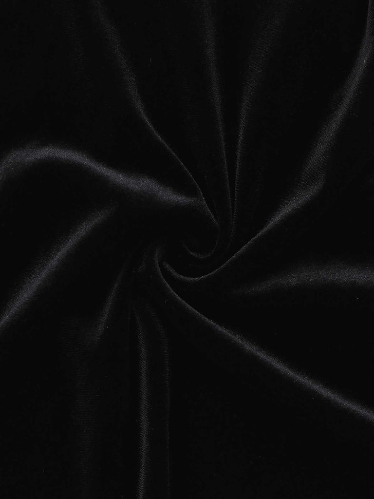 [Pre-Sale] Black 1950s Slip Velvet Bow Dress