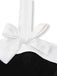 [Pre-Sale] Black 1950s Slip Velvet Bow Dress