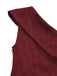 Wine Red 1960s Satin Rhinestone Off-Shoulder Dress
