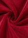Red 1960s Christmas Velvet Off-Shoulder Long Sleeve Dress