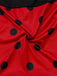 Red 1960s Miraculous Bubble Cosplay Costume Set