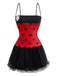 Red 1960s Miraculous Bubble Cosplay Costume Set