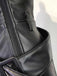 1980s Solid PU Leather Belted Wide-Leg Pants