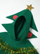 Green Christmas Tree 3D Embellished Hooded Cape