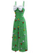 [Pre-Sale] Green 1930s Christmas Tree Pom-Pom Bow Jumpsuit