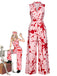 [Pre-Sale] Pink 1930s Lapel Halloween Blood Belted Jumpsuit