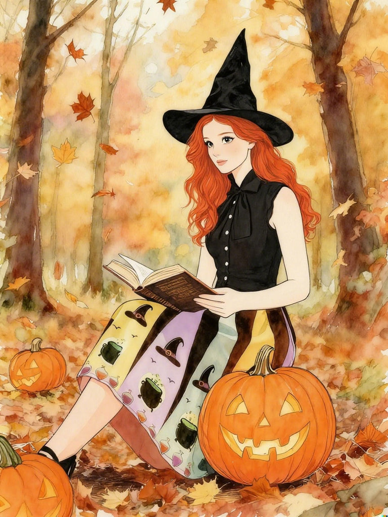[Pre-Sale] 1950s Bowknot Halloween Witch Hat Potion Swing Dress