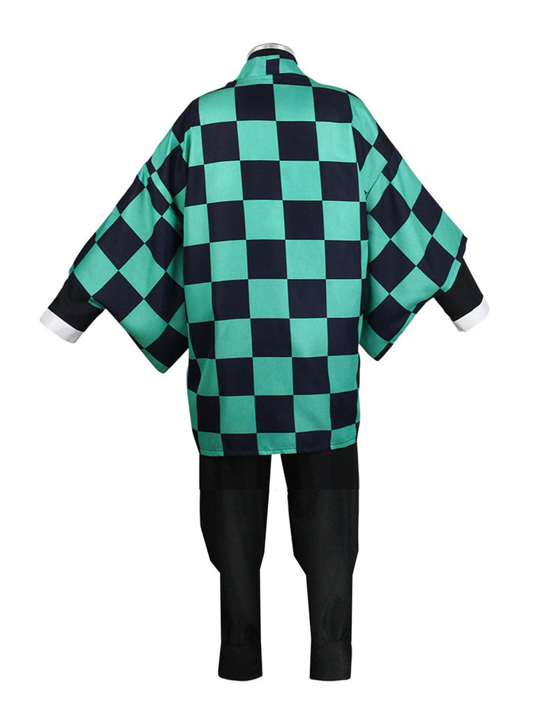 3PCS Green 1970s Tanjiro Kamado Kimono Costume Set