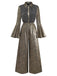 [Pre-Sale] Gold 1980s Black Gilded Bell Sleeve Shirt Jumpsuit