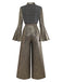 [Pre-Sale] Gold 1980s Black Gilded Bell Sleeve Shirt Jumpsuit