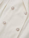 White 1940s Pearl Button Faux-Wool Coat