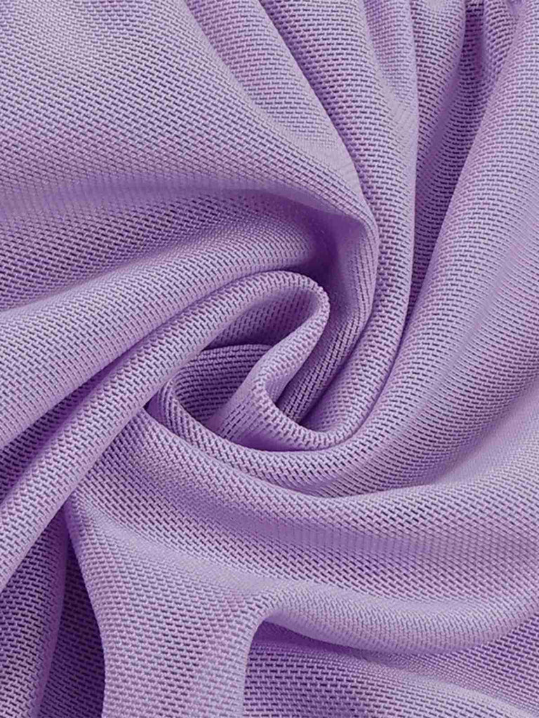 [Pre-Sale] Lavender 1960s 3D Flower Ruched Mesh Dress