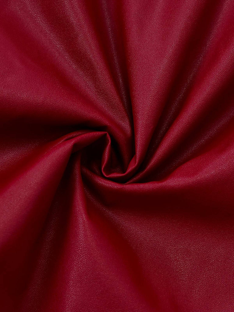 1950s Leather Fur Collar Hooded Coat