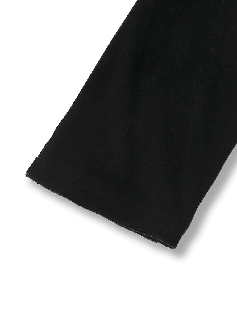 [Pre-Sale] Black 1930s Sequined Velvet Cutout Slit Fishtail Dress