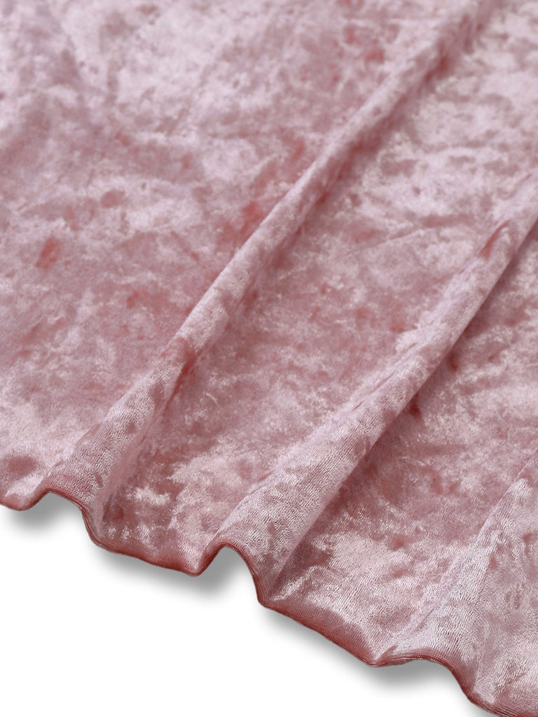 [Pre-Sale] Pink 1930s Velvet Lace Floral Embroidered Robe