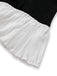 Black & White 1960s Colorblock Pleated Lapel Dress