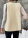 Beige 1950s Faux-Wool Binding Pocket Vest