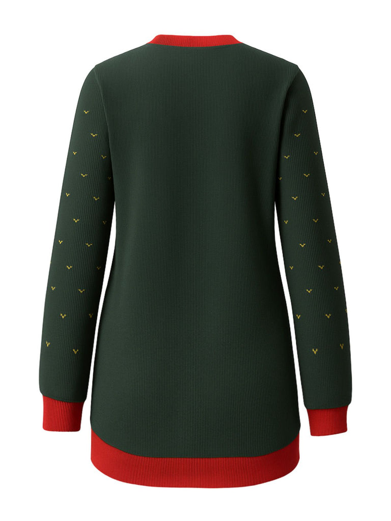 1950s Christmas Beer Santa Cheers Sweater