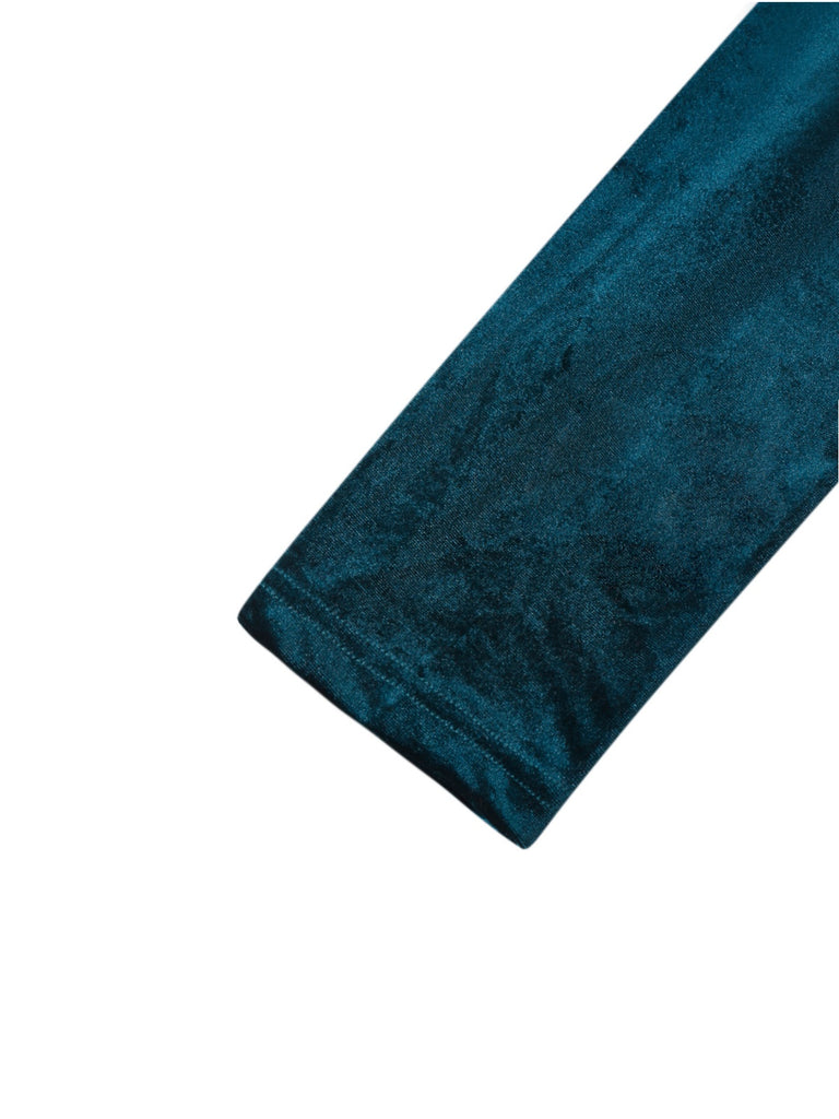 1980s Solid Velvet Double-Breasted Lapel Blazer