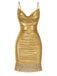 [Pre-Sale] Gold 1960s Metallic Fringe Bodycon Party Dress