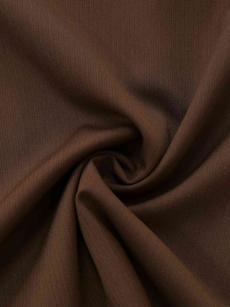 [Pre-Sale] 2PCS Brown 1940s Double Faux Fur Collar Jacket & A-Line Skirt