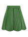 [Pre-Sale] Green 1960s Scalloped Hem Solid Skirt