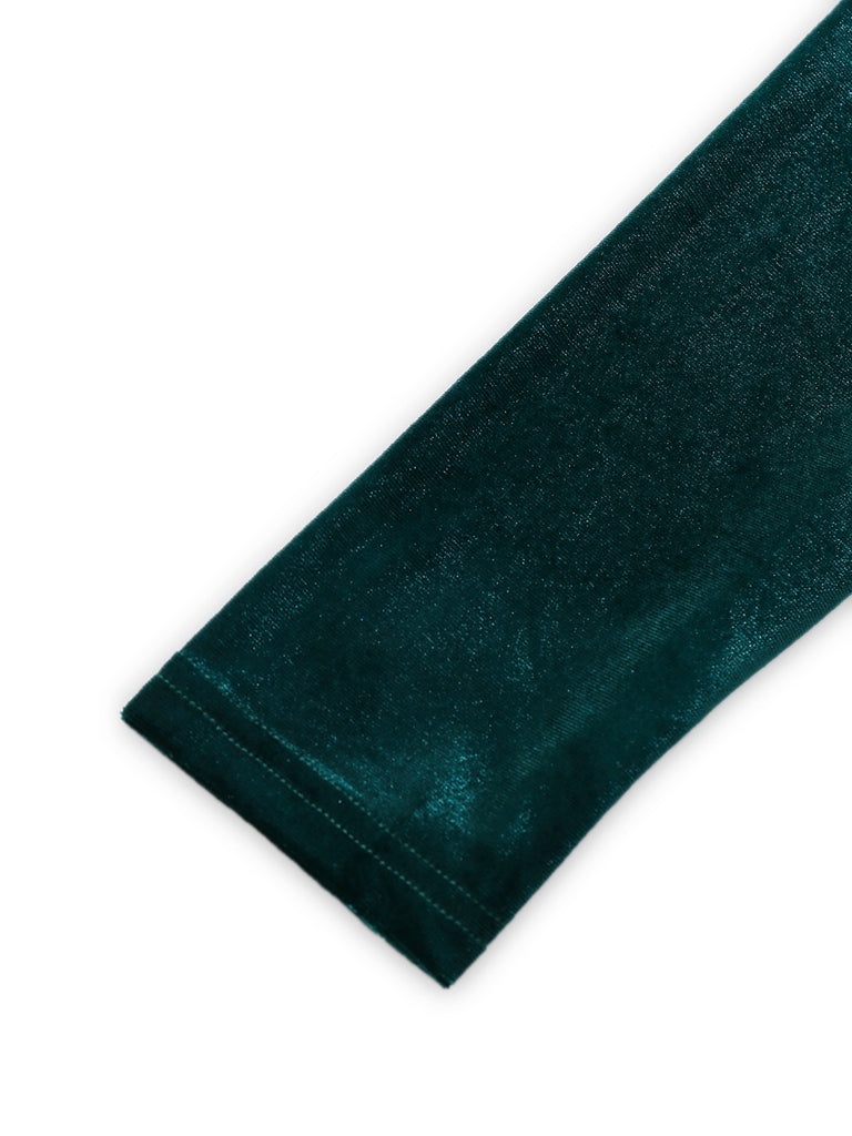 1930s Velvet Off-Shoulder Ruched Side-Slit Dress