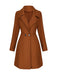 1940s Solid Faux Wool Wide Lapel Swing Coat