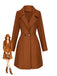 1940s Solid Faux Wool Wide Lapel Swing Coat
