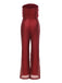 1950s Solid Feather Sequin Patchwork Strapless Jumpsuit