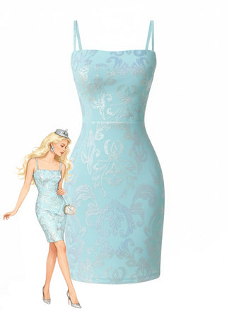 1920s Solid Sequin Spaghetti Strap Backless Dress