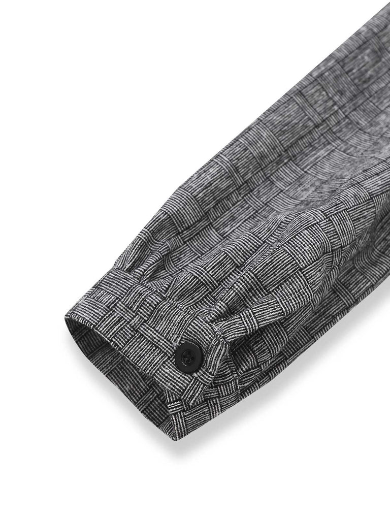 [Pre-Sale] 1960s Button High-Neck Puff Sleeve Pencil Dress