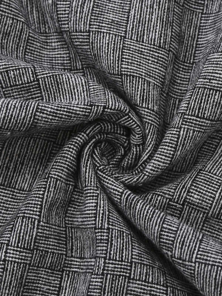 [Pre-Sale] 1960s Button High-Neck Puff Sleeve Pencil Dress