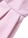 Pink 1950s Faux-Wool Hooded Button Coat