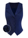 [Pre-Sale] Dark Blue 1950s Solid Notched Collar Button Vest