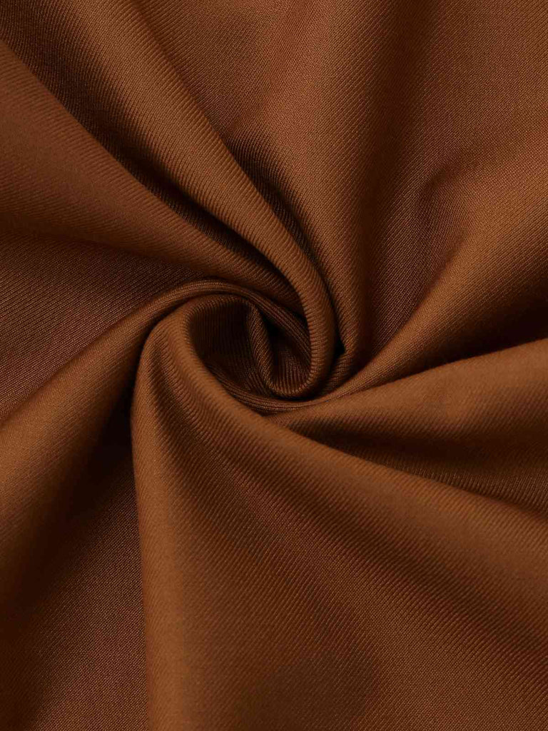 [Pre-Sale] Brown 1930s Ruched Brooch Royal Style Jumpsuit