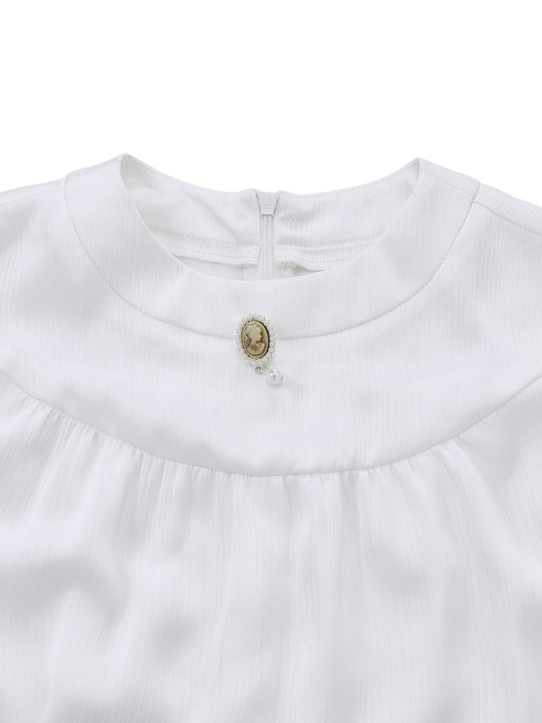 [Pre-Sale] Brown 1930s Ruched Brooch Royal Style Jumpsuit