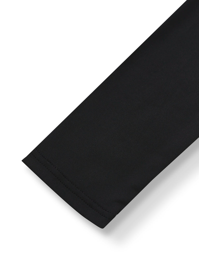 2PCS Black 1930s Binding Stand Collar Knitted Top & Wide-Leg Pants